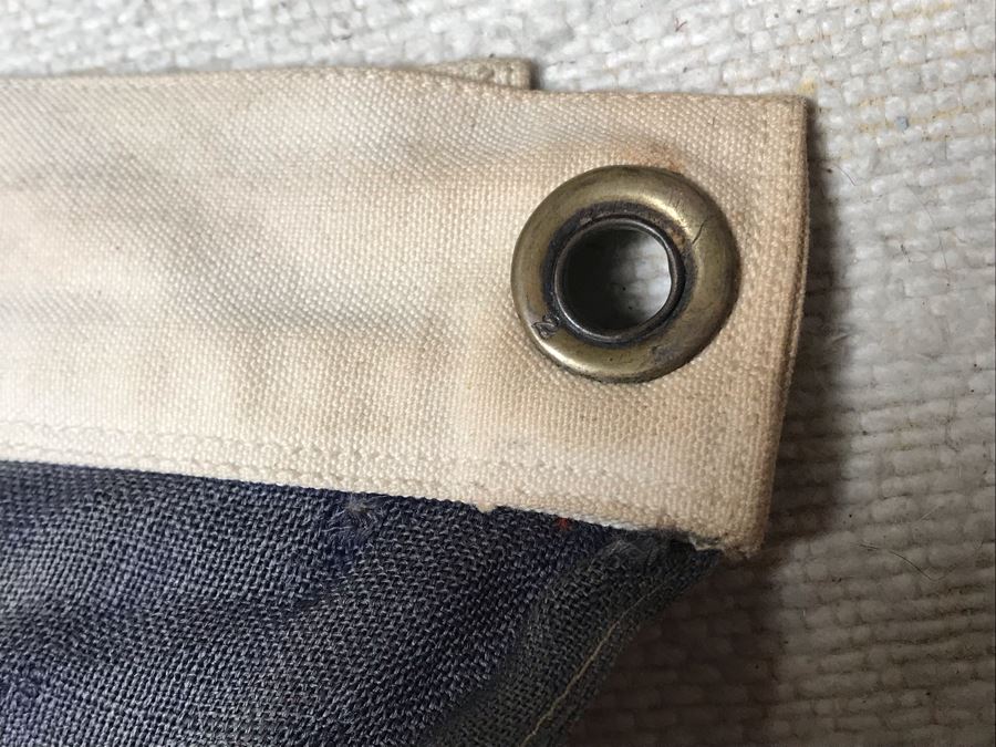 Large Vintage 48 Star Sewn United States American Linen Flag 9'6'W X 4'6'H [Photo 8]