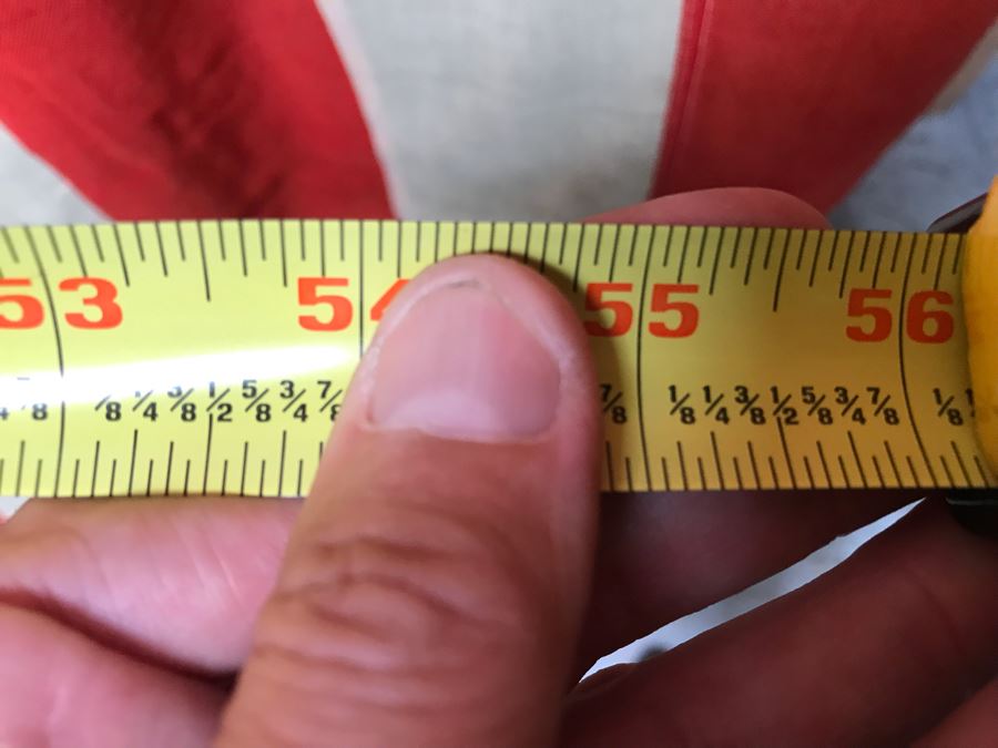 Large Vintage 48 Star Sewn United States American Linen Flag 9'6'W X 4'6'H [Photo 6]