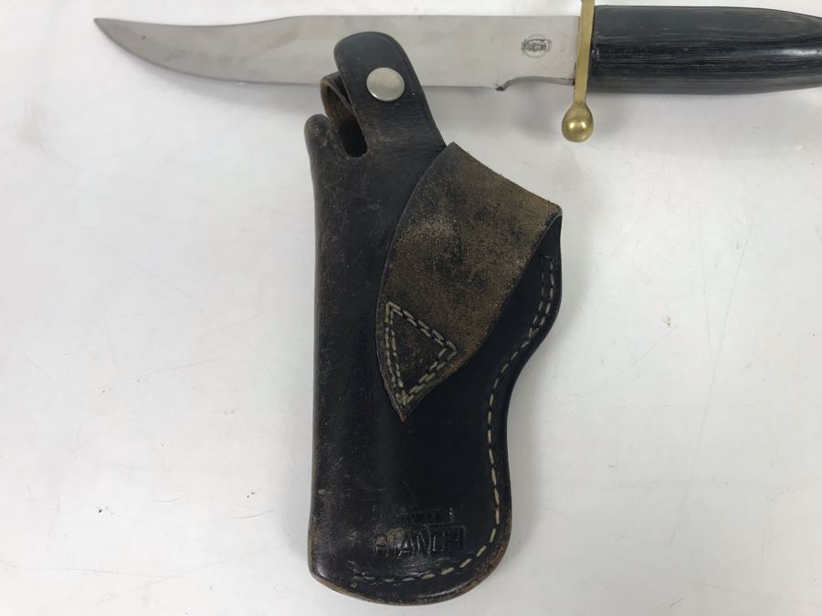 Pair Of Knives 12' And 10' Blade (One Is Chipaway Cutlery With Pakistan Blade) And Leather Bianchi S&W .44 Holster [Photo 14]