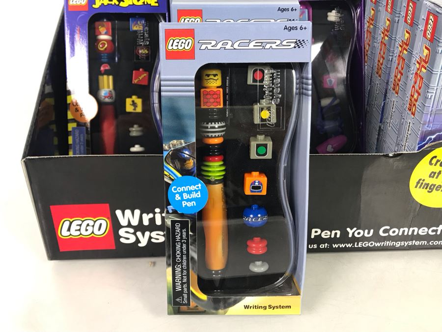 (17) New LEGO Collectible Pens With Store Merchandiser: Jack Stone, Racers, Belville And Alpha Team Pens [Photo 3]