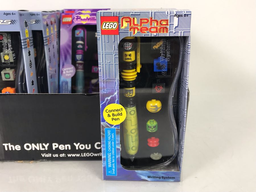 (17) New LEGO Collectible Pens With Store Merchandiser: Jack Stone, Racers, Belville And Alpha Team Pens [Photo 7]