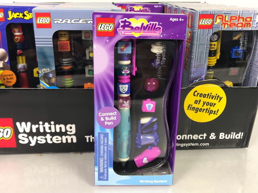 (17) New LEGO Collectible Pens With Store Merchandiser: Jack Stone, Racers, Belville And Alpha Team Pens [Photo 14]