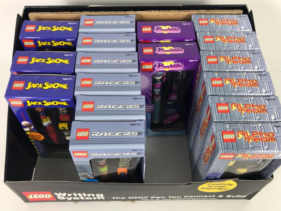 (17) New LEGO Collectible Pens With Store Merchandiser: Jack Stone, Racers, Belville And Alpha Team Pens [Photo 18]