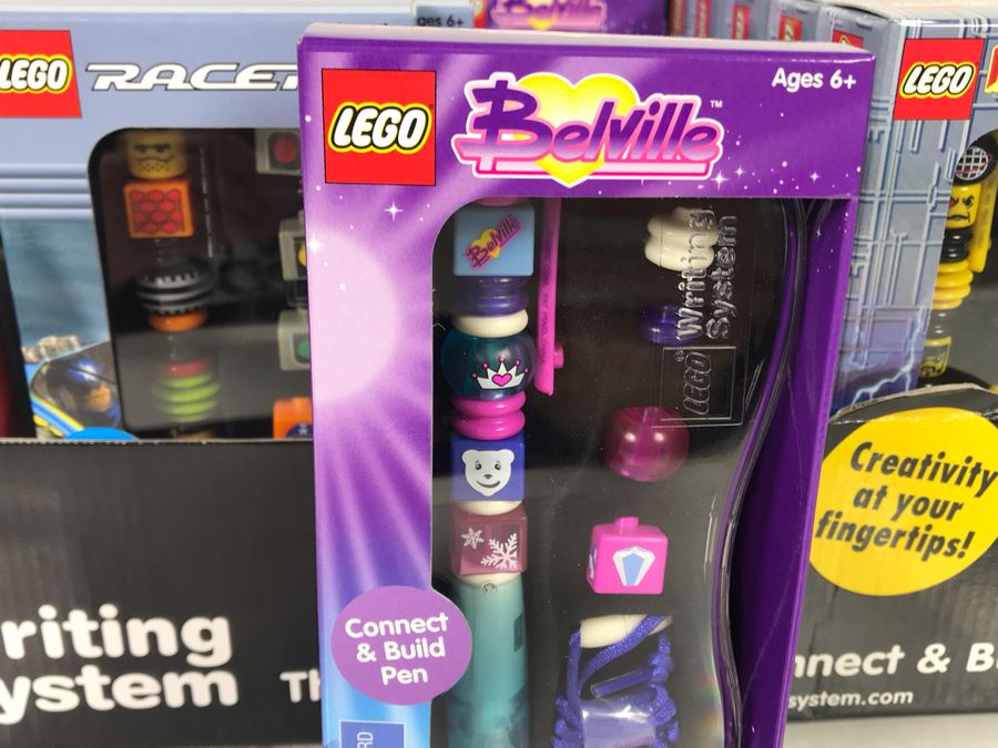 (17) New LEGO Collectible Pens With Store Merchandiser: Jack Stone, Racers, Belville And Alpha Team Pens [Photo 15]