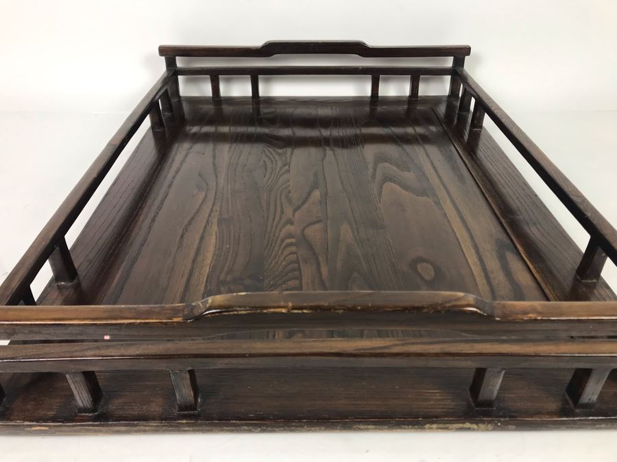 Vintage Wooden Asian Tray 24 X 18 [Photo 5]