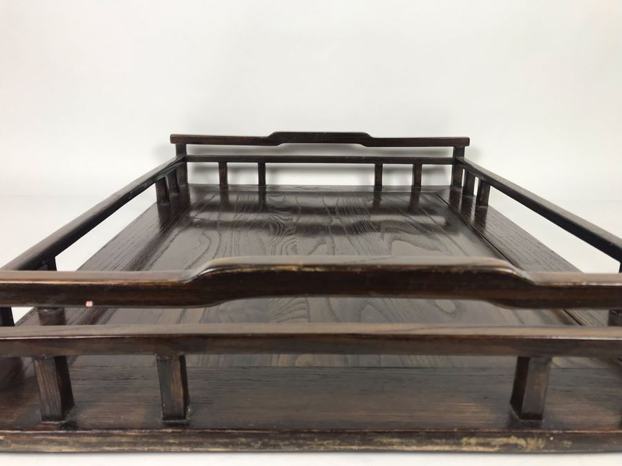 Vintage Wooden Asian Tray 24 X 18 [Photo 4]
