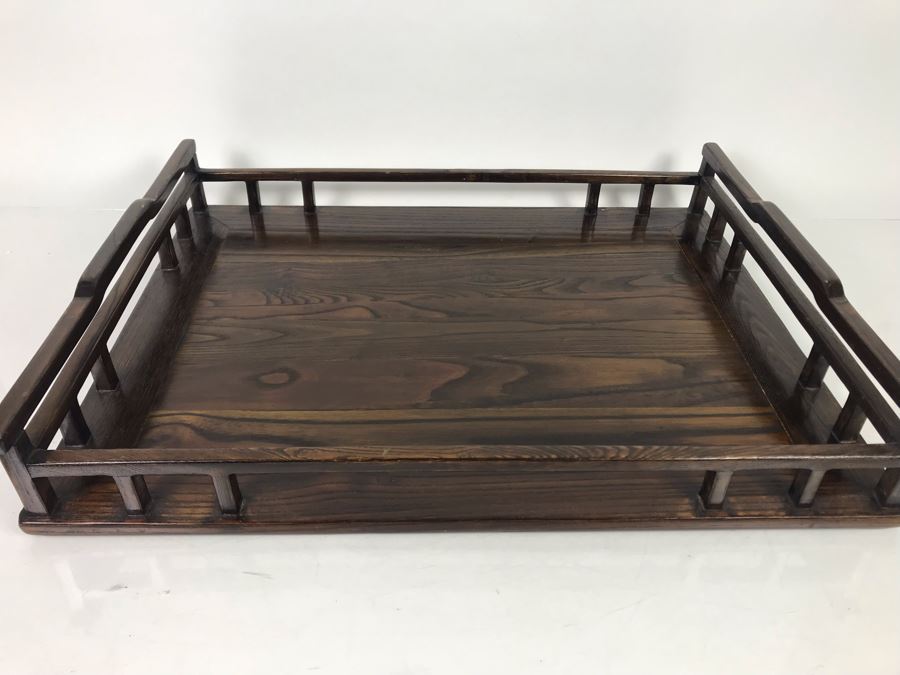 Vintage Wooden Asian Tray 24 X 18 [Photo 3]