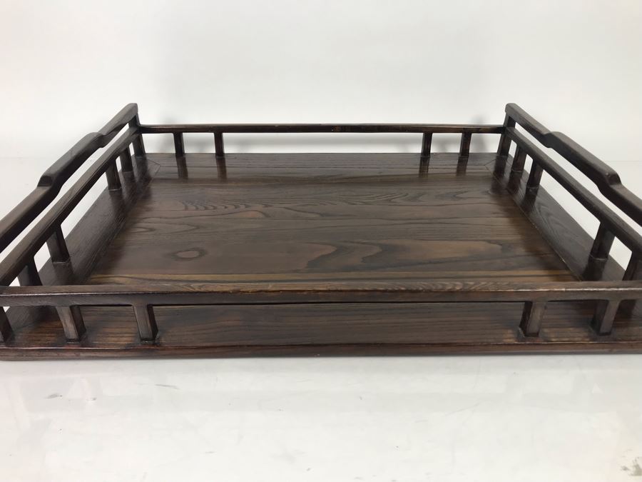 Vintage Wooden Asian Tray 24 X 18 [Photo 2]