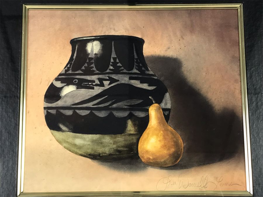 Framed Original Signed Still Life Painting 16 X 15 [Photo 4]