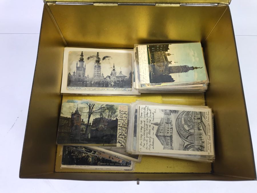 Collection Of Over 100 Antique / Vintage New York City Themed Postcards (Some Postmarked) And Vintage New York City Manhattan Tin [Photo 34]