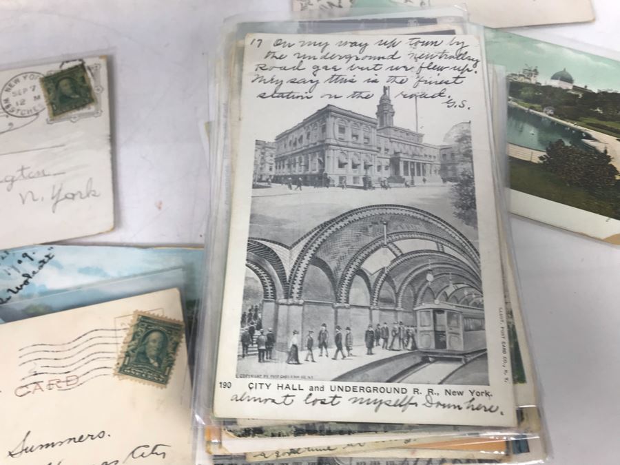Collection Of Over 100 Antique / Vintage New York City Themed Postcards (Some Postmarked) And Vintage New York City Manhattan Tin [Photo 33]