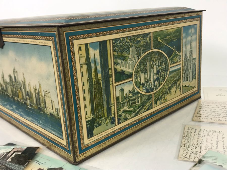 Collection Of Over 100 Antique / Vintage New York City Themed Postcards (Some Postmarked) And Vintage New York City Manhattan Tin [Photo 35]