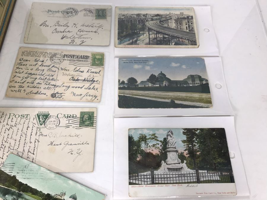Collection Of Over 100 Antique / Vintage New York City Themed Postcards (Some Postmarked) And Vintage New York City Manhattan Tin [Photo 15]