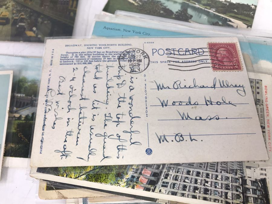 Collection Of Over 100 Antique / Vintage New York City Themed Postcards (Some Postmarked) And Vintage New York City Manhattan Tin [Photo 30]