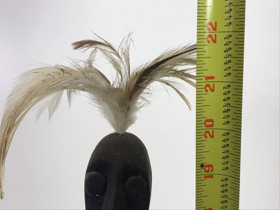 Vintage Carved Wooden Ethnic Statue 22'H [Photo 12]