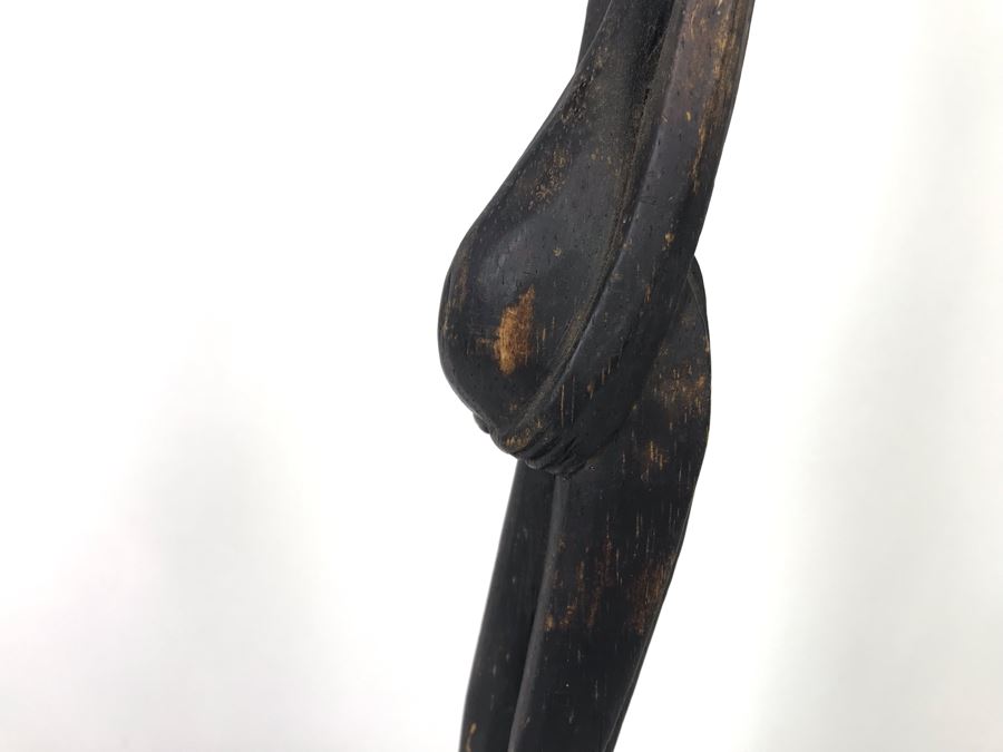Vintage Carved Wooden Ethnic Statue 22'H [Photo 5]