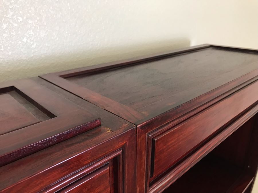 Stunning Solid Rosewood Headboard With Large Mirror, Overhead Lighting, Shelving And 4-Drawer Built-In Nightstands 114'W X 18'D X 78'H - Will Deliver And Assemble Anywhere In SD County For Additional $220 [Photo 15]