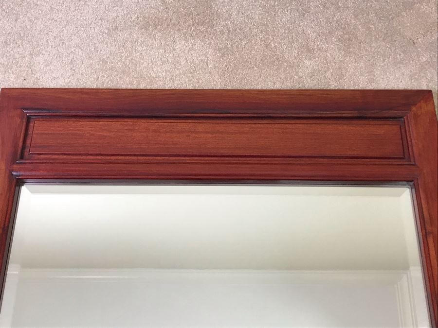 Rosewood Beveled Glass Wall Mirror 27.5 X 40 [Photo 5]