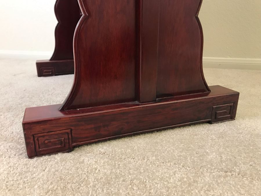 Stunning Full-Length Chinese Rosewood Standing Beveled Glass Mirror Adjustable 29W X 70.5H X 18D [Photo 6]