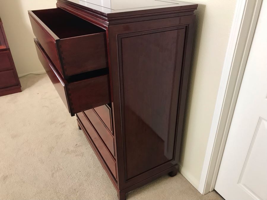 Chinese Rosewood 5-Drawer Chest Of Drawers Dresser 38W X 19D X 48H [Photo 11]