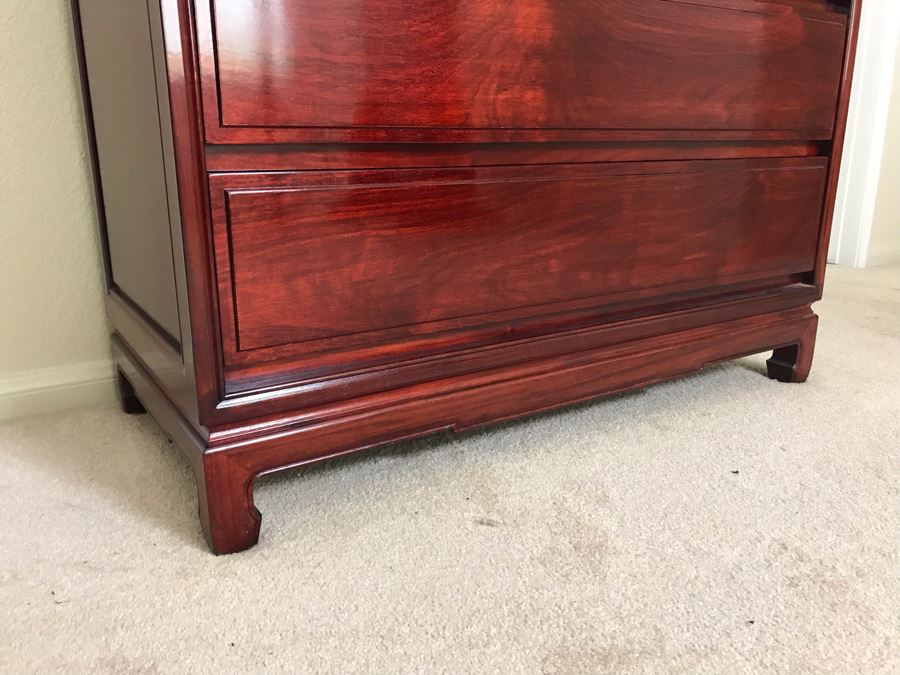 Chinese Rosewood 5-Drawer Chest Of Drawers Dresser 38W X 19D X 48H [Photo 5]