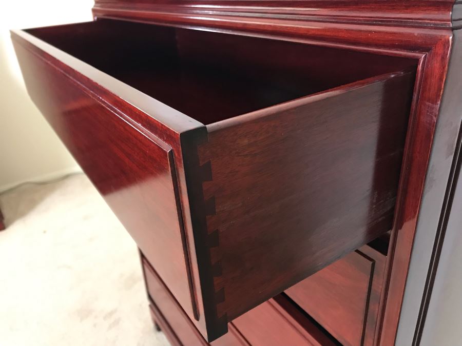 Chinese Rosewood 5-Drawer Chest Of Drawers Dresser 38W X 19D X 48H [Photo 7]