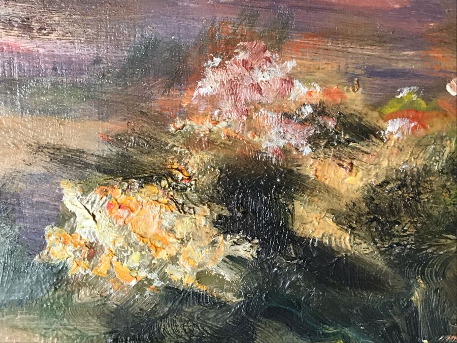 Original 1960 Signed Plein Air Landscape Painting On Board Signed G. Beckman 36 X 30 [Photo 8]