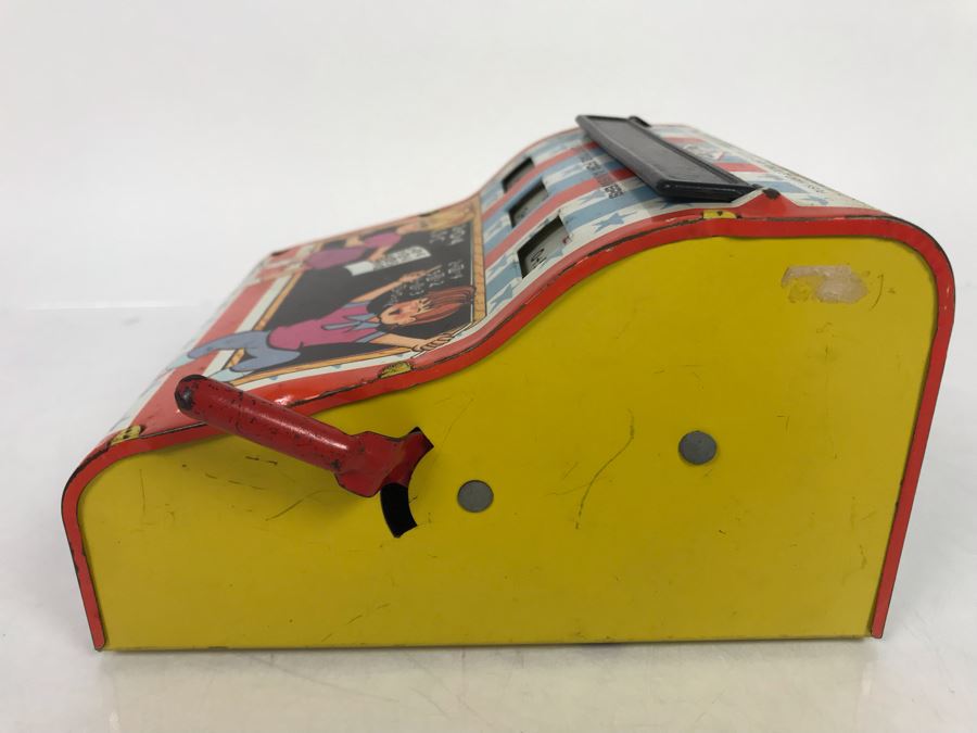 Tin Litho Modern Math Quiz Mechanical Flash Cards Game By Wolverine Working [Photo 6]