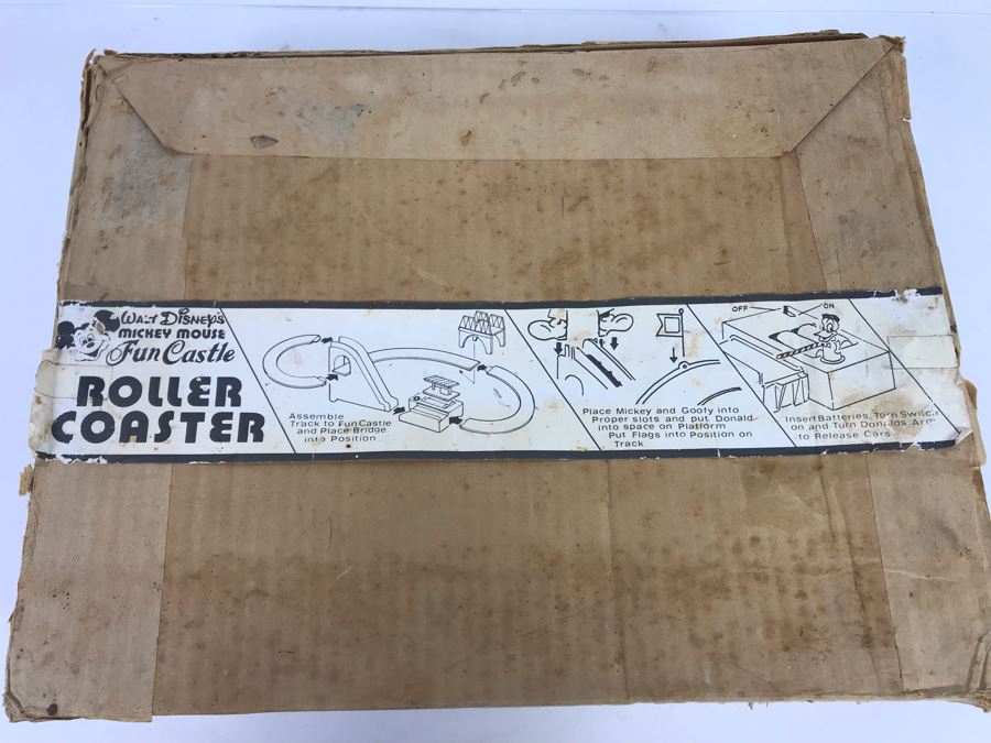 Vintage Walt Disney's Mickey Mouse Fun Castle Roller Coaster With Box [Photo 3]