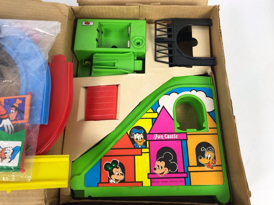 Vintage Walt Disney's Mickey Mouse Fun Castle Roller Coaster With Box [Photo 7]