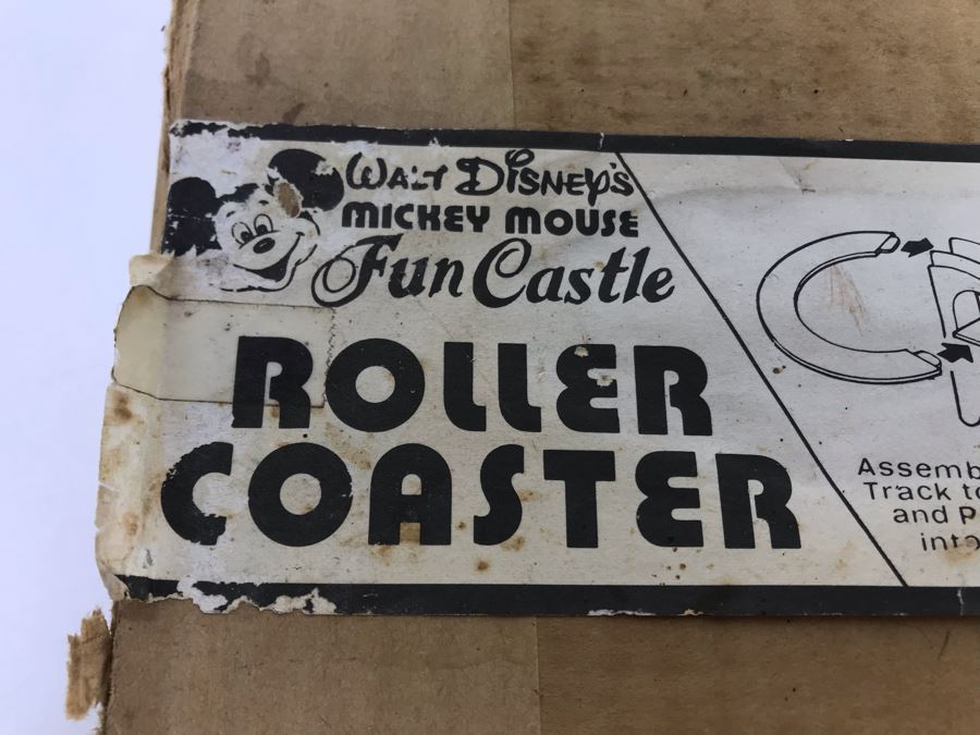 Vintage Walt Disney's Mickey Mouse Fun Castle Roller Coaster With Box [Photo 4]