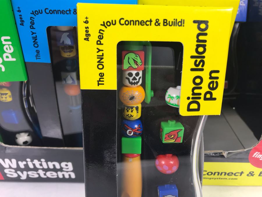 (19) New LEGO Writing System Pens With Store Merchandiser: Soccer, Artic, Dino Island And World Pens [Photo 5]