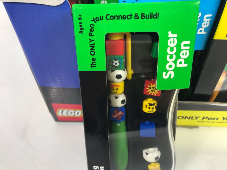 (19) New LEGO Writing System Pens With Store Merchandiser: Soccer, Artic, Dino Island And World Pens [Photo 8]