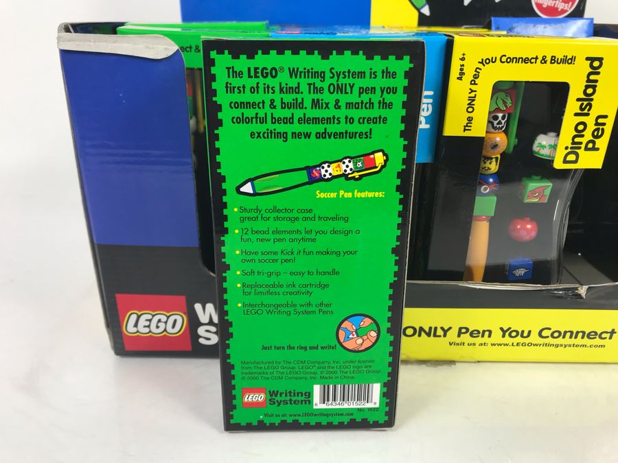 (19) New LEGO Writing System Pens With Store Merchandiser: Soccer, Artic, Dino Island And World Pens [Photo 9]