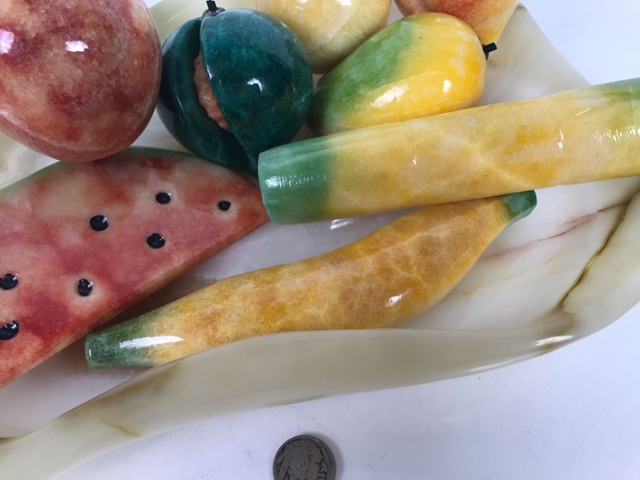 Collection Of Carved Stone Fruit And Marble Bowl By Folklore Olga Fisch [Photo 9]