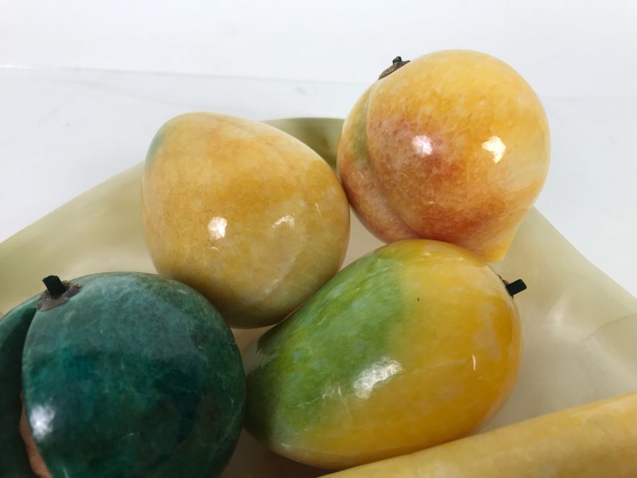 Collection Of Carved Stone Fruit And Marble Bowl By Folklore Olga Fisch [Photo 13]