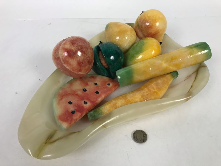 Collection Of Carved Stone Fruit And Marble Bowl By Folklore Olga Fisch [Photo 14]