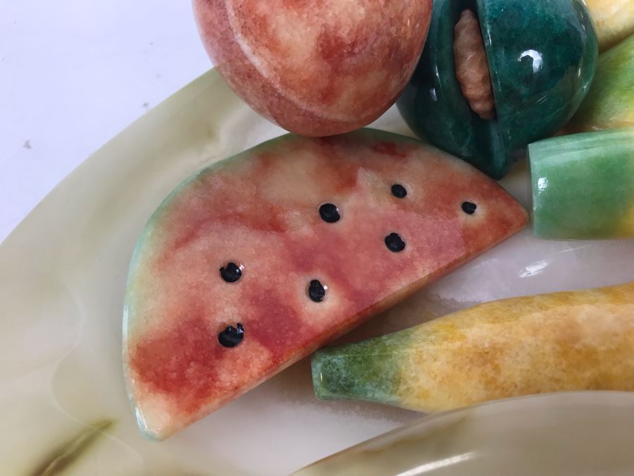 Collection Of Carved Stone Fruit And Marble Bowl By Folklore Olga Fisch [Photo 8]
