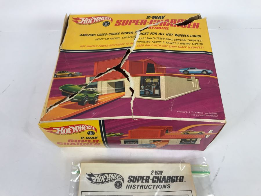 Vintage 1968 Mattel 2-Way Super-Charger In Damaged Box