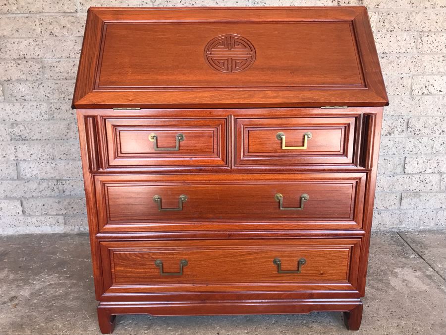 Vintage Chinese Slant Top Desk [Photo 4]