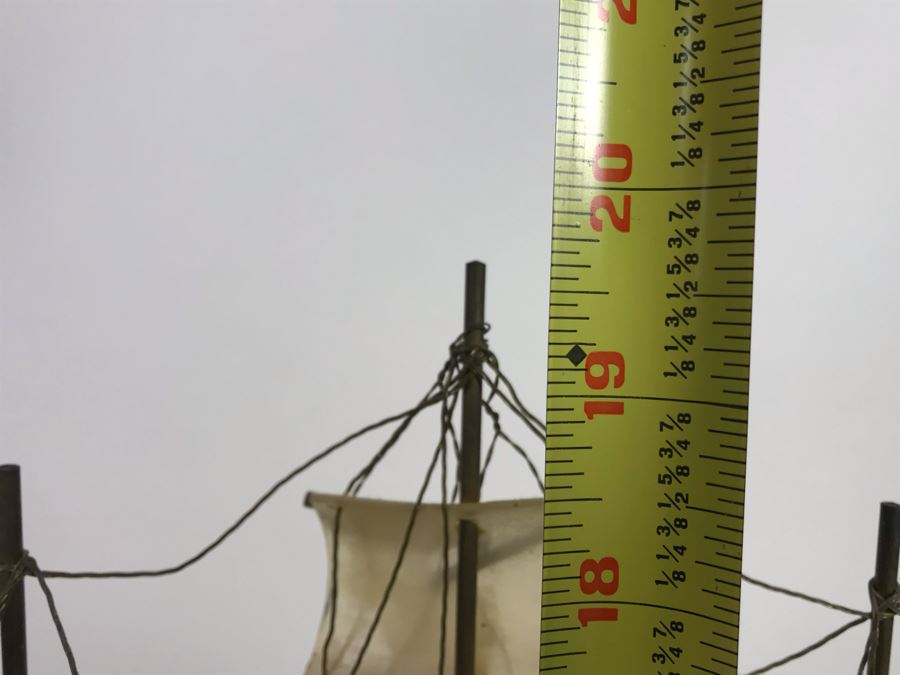 Large Vintage Horn Sailing Ship Sculpture 22W X 19.5H [Photo 11]