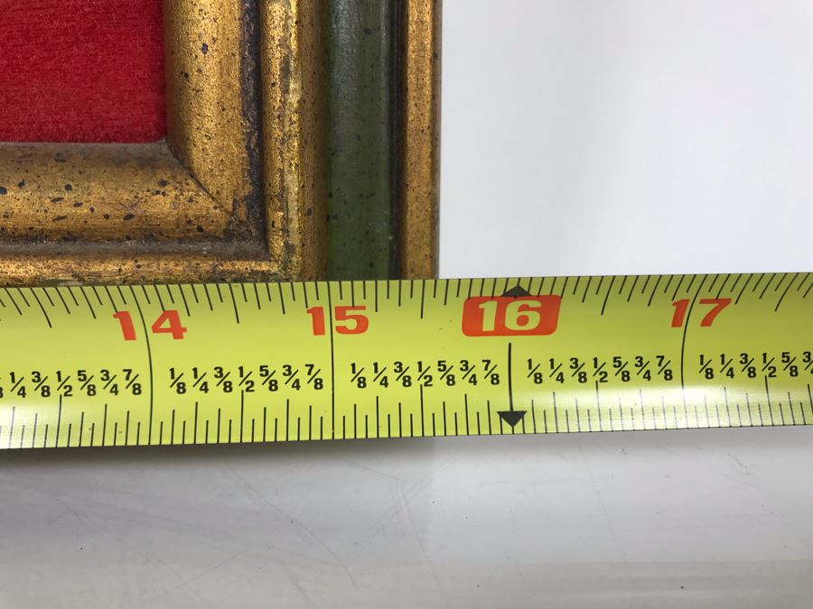 Framed Christmas Tree Vintage Costume Jewelry Collage Artwork Featuring Northrop 25 Year Pin (Probably Gold) 16 X 18 [Photo 10]