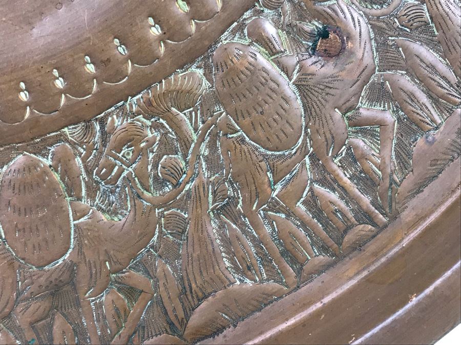 15' Vintage Copper Repousse Tray [Photo 5]