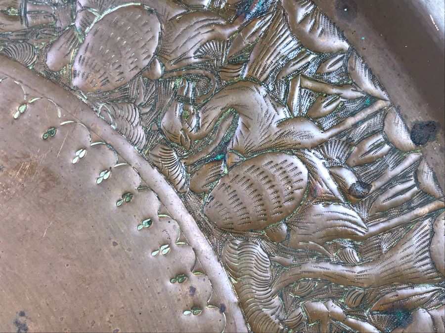 15' Vintage Copper Repousse Tray [Photo 7]