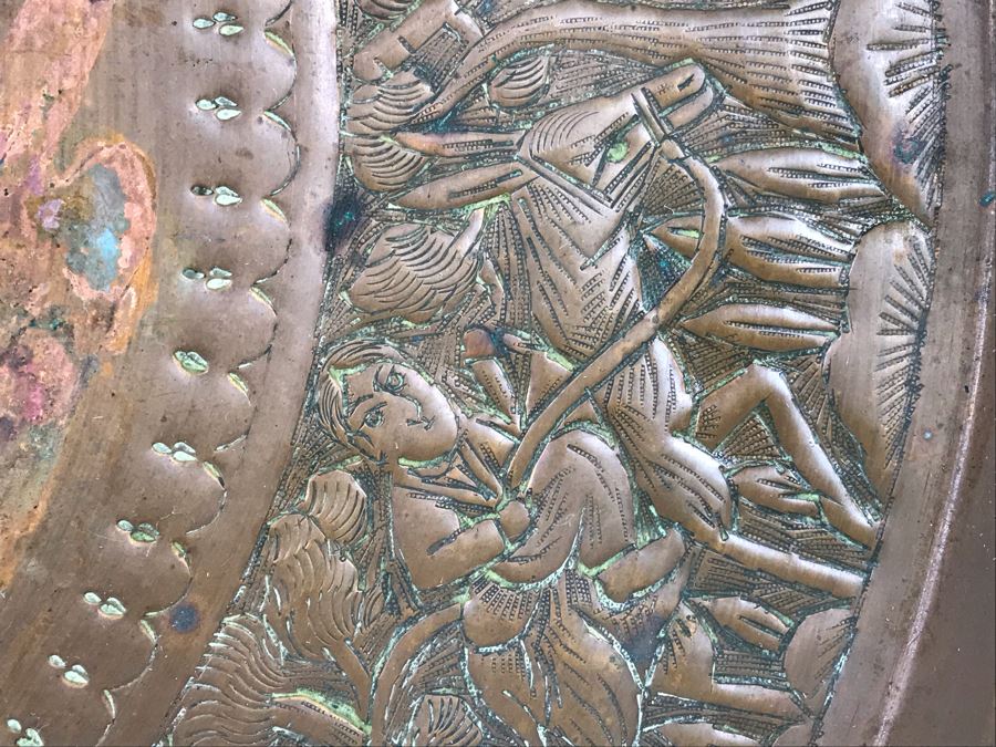 15' Vintage Copper Repousse Tray [Photo 6]