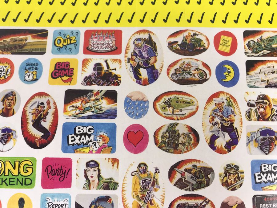 (3) New Old Stock Vintage Giant Coloring Books And (3) Sticker Calendars: Snow White, Pinocchio, Clash Of The Titans, Golden Girl, Barbie, G.I. Joe [Photo 11]