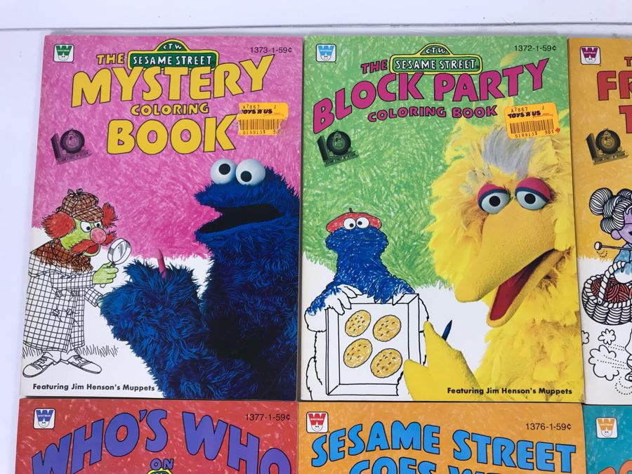 New Old Stock Vintage Coloring Books: Sesame Street