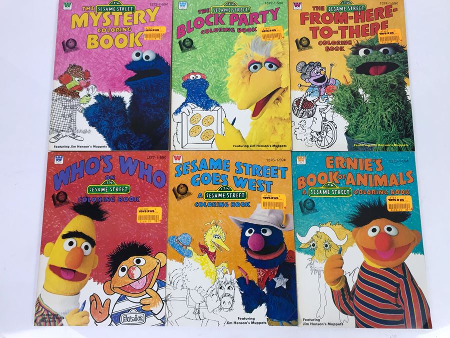 New Old Stock Vintage Coloring Books: Sesame Street