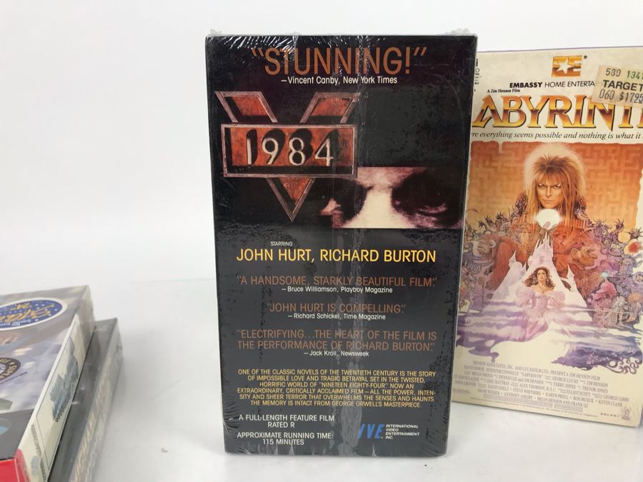 (5) Sealed Vintage VHS Movies: Michael Jackson Moonwalker, Superman, 1984, Labyrinth David Bowie, Batman [Photo 9]