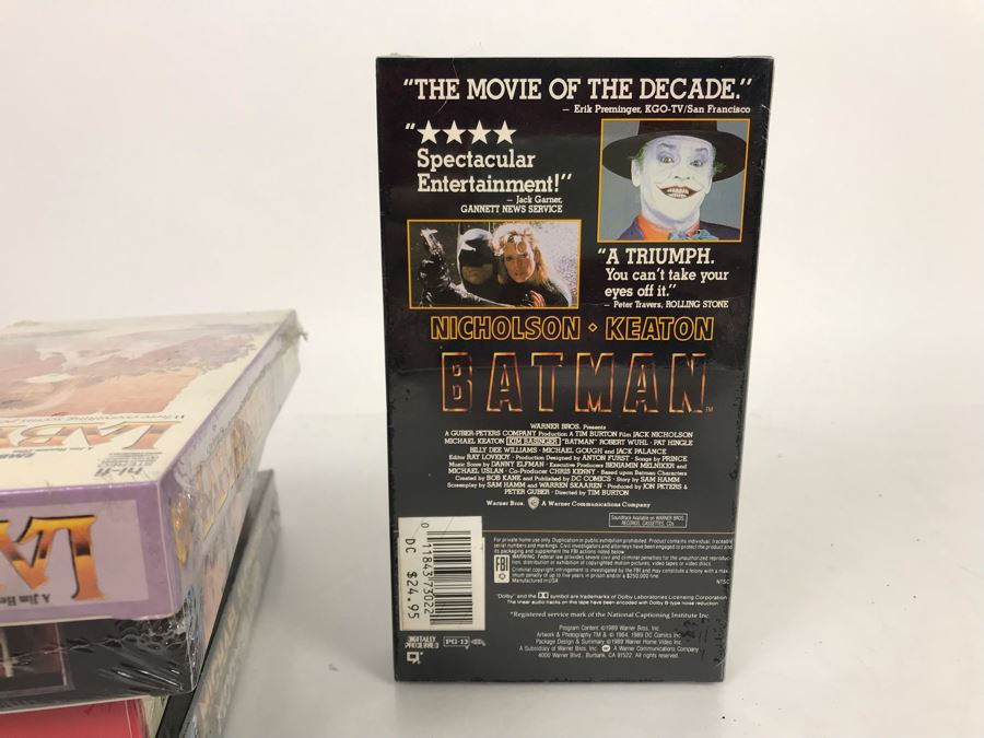 (5) Sealed Vintage VHS Movies: Michael Jackson Moonwalker, Superman, 1984, Labyrinth David Bowie, Batman [Photo 11]